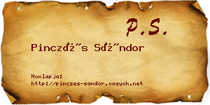 Pinczés Sándor névjegykártya