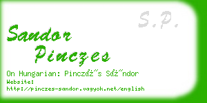 sandor pinczes business card